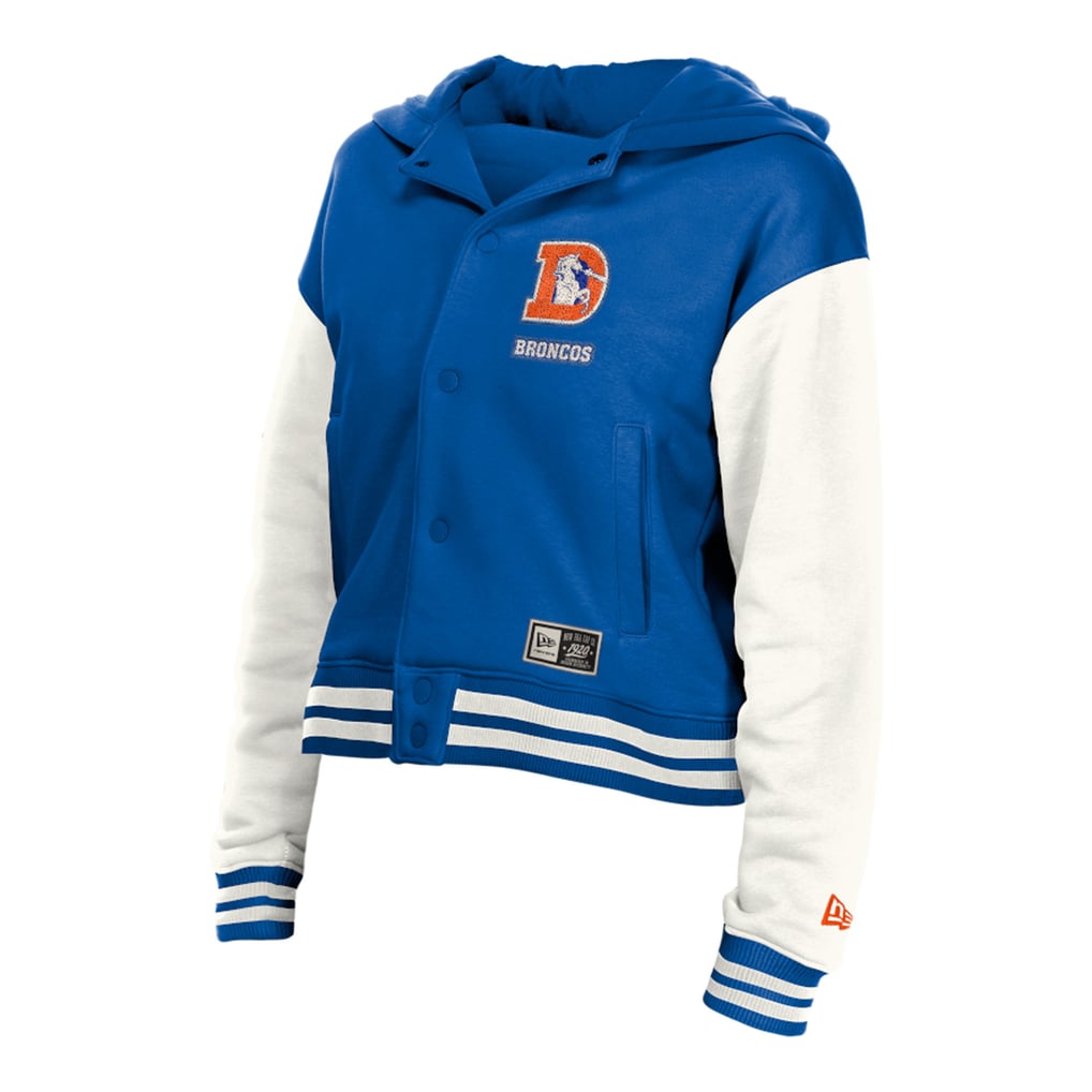 Women's New Era  Denver Broncos Royal Throwback Full-Snap Hooded Jacket