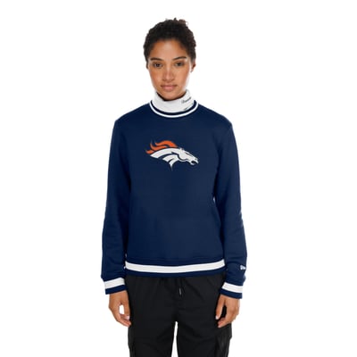  Denver Broncos New Era Women's Sport Classics Turtleneck - Navy