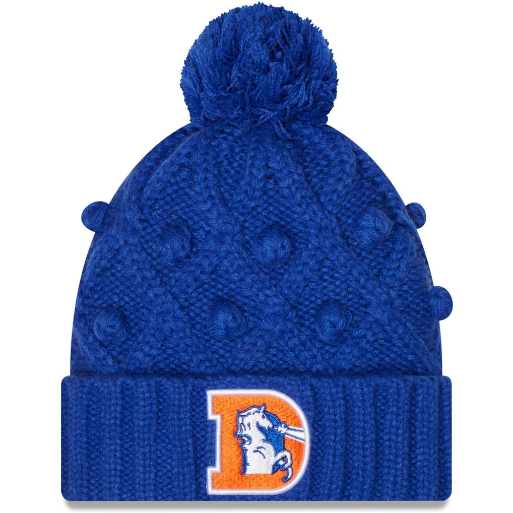 Women's New Era Royal Denver Broncos Toasty Cuffed Knit Hat with Pom