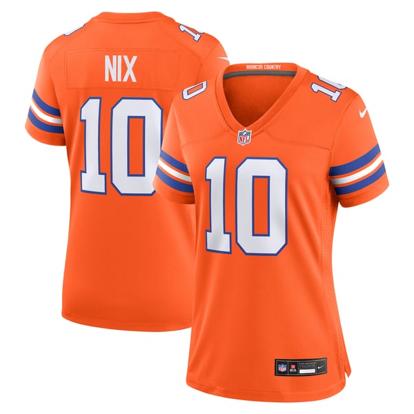 Jersey Bo Nix Dama #10 Denver Broncos
