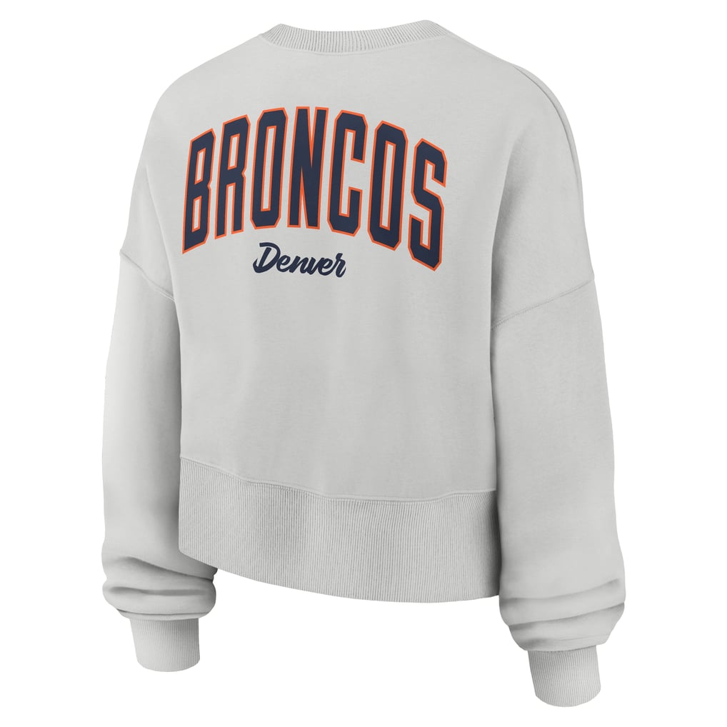 Women's Nike  Gray Denver Broncos Oversized Primetime Phoenix Fleece Sweatshirt