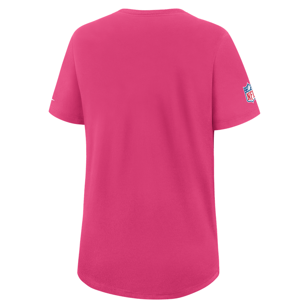 Women's Nike  Pink Denver Broncos 2026 NFL Crucial Catch Tri-Blend Dri-FIT T-Shirt