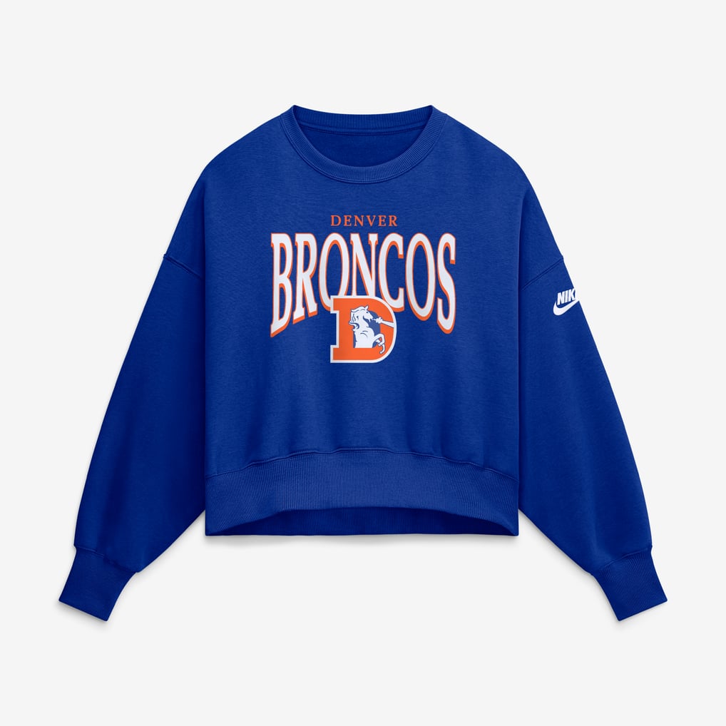 Women's Nike  Royal Denver Broncos Oversized Phoenix Fleece Sweatshirt