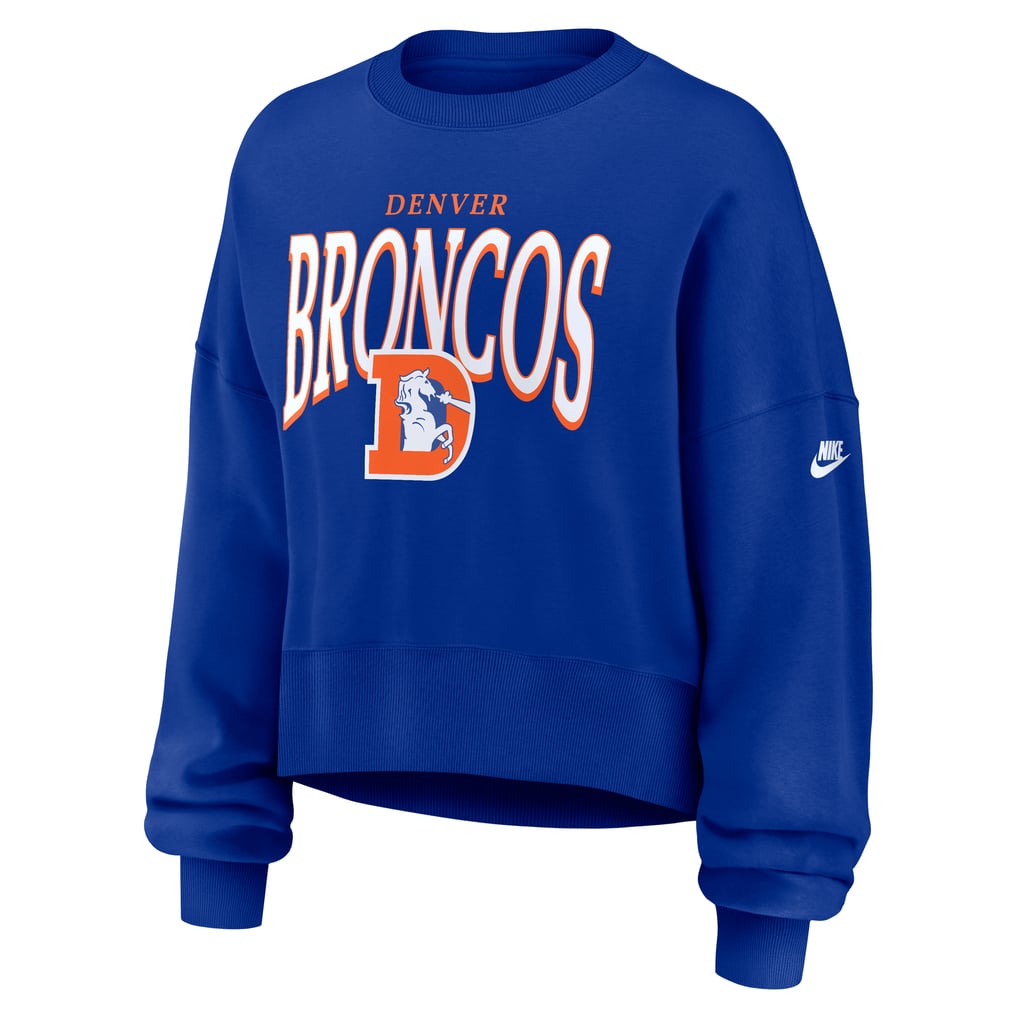 Women's Nike  Royal Denver Broncos Oversized Phoenix Fleece Sweatshirt
