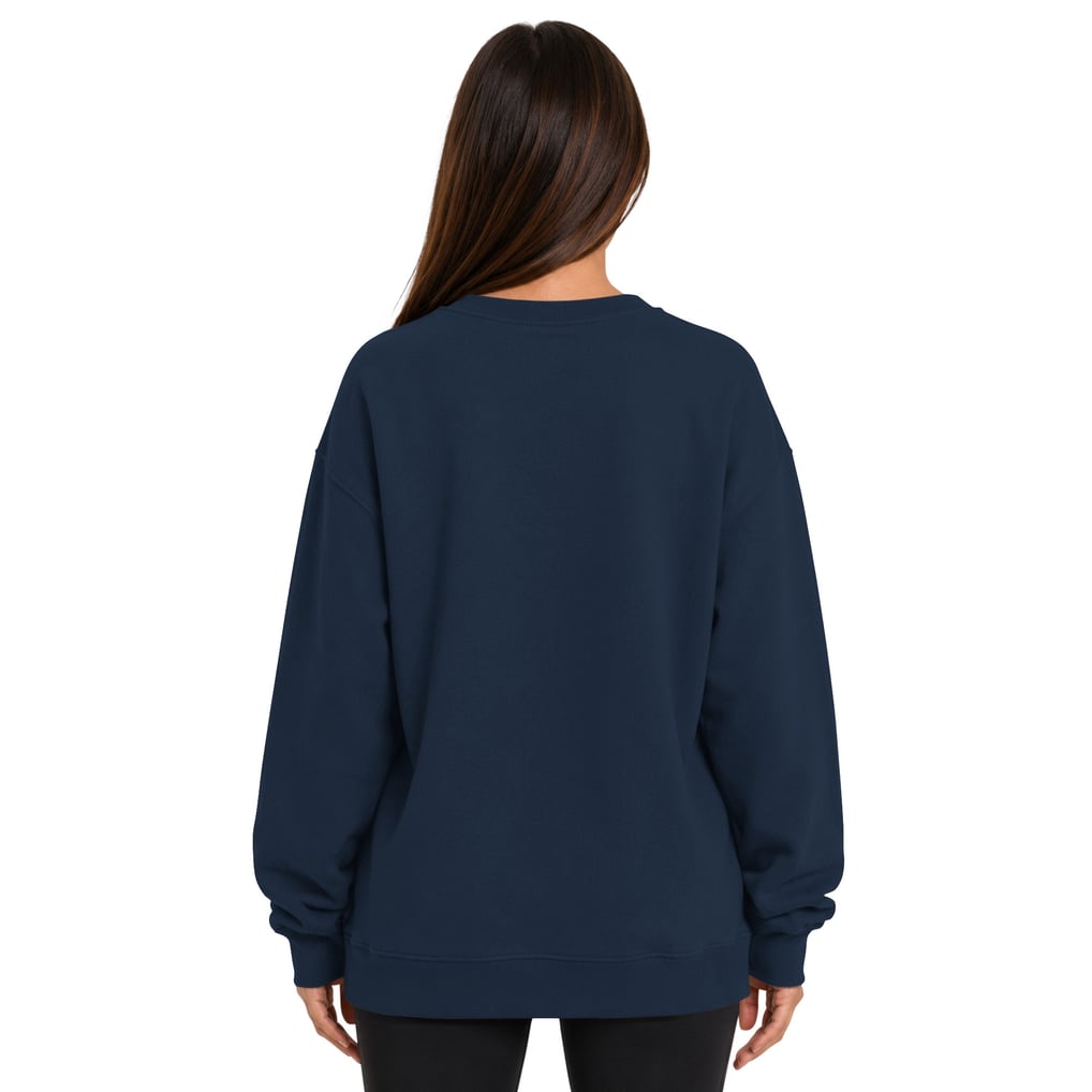 Women's Starter  Navy Denver Broncos Athleisure Oversized Fleece Sweatshirt