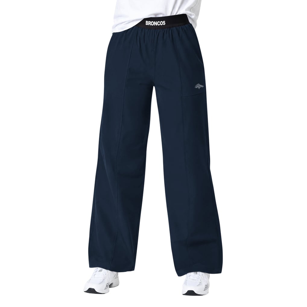 Women's Starter Navy Denver Broncos Athleisure Wide-Leg Trousers