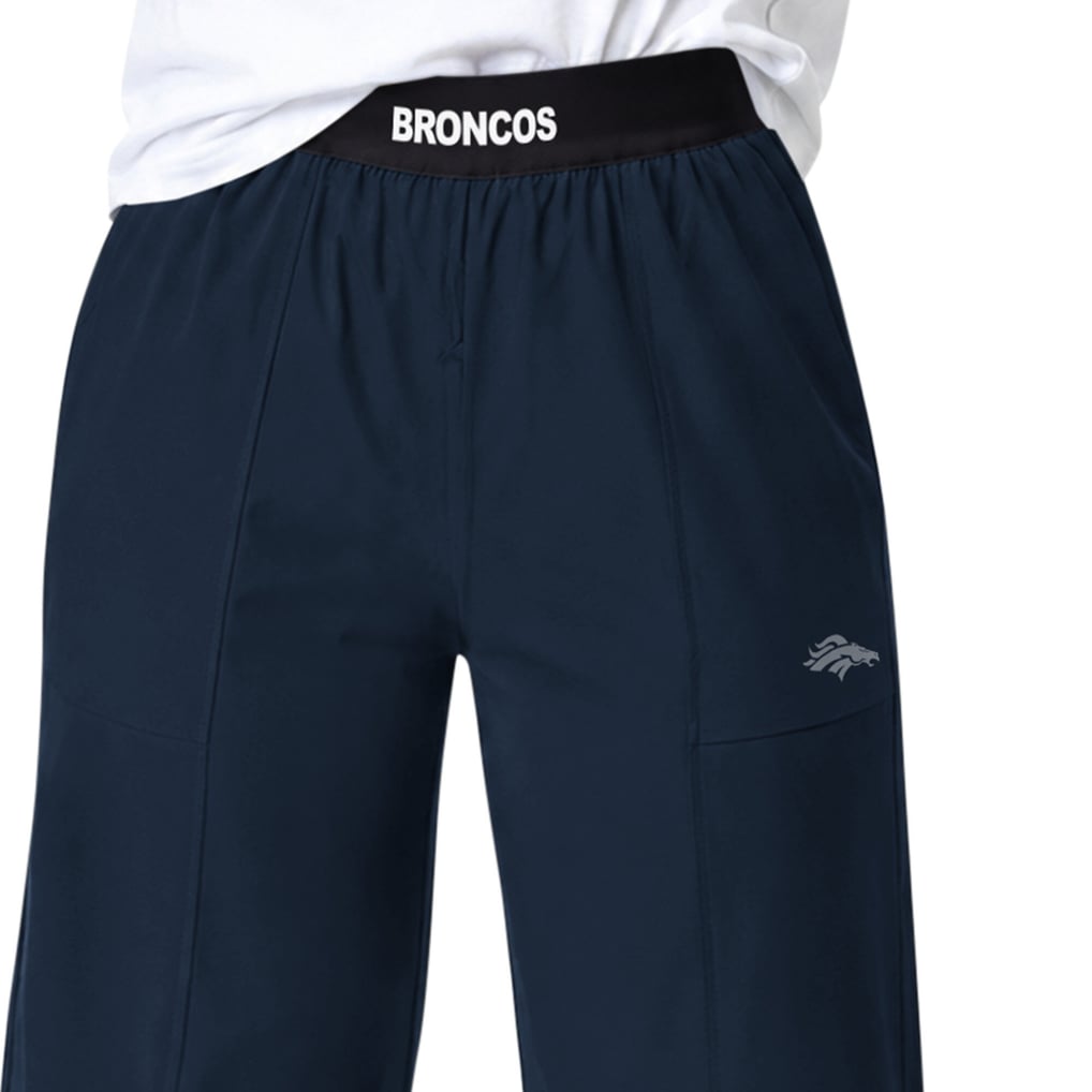Women's Starter Navy Denver Broncos Athleisure Wide-Leg Trousers