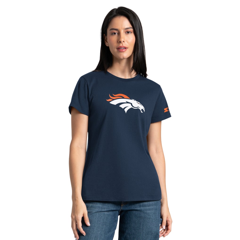Women's Starter  Navy/Orange Denver Broncos Hoodie & T-Shirt Combo Pack