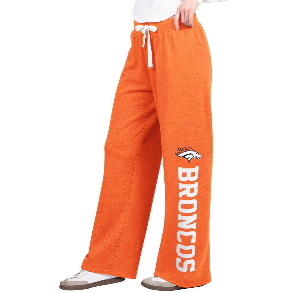 Women's  Starter  Orange Denver Broncos Field Wide Leg Sweatpants