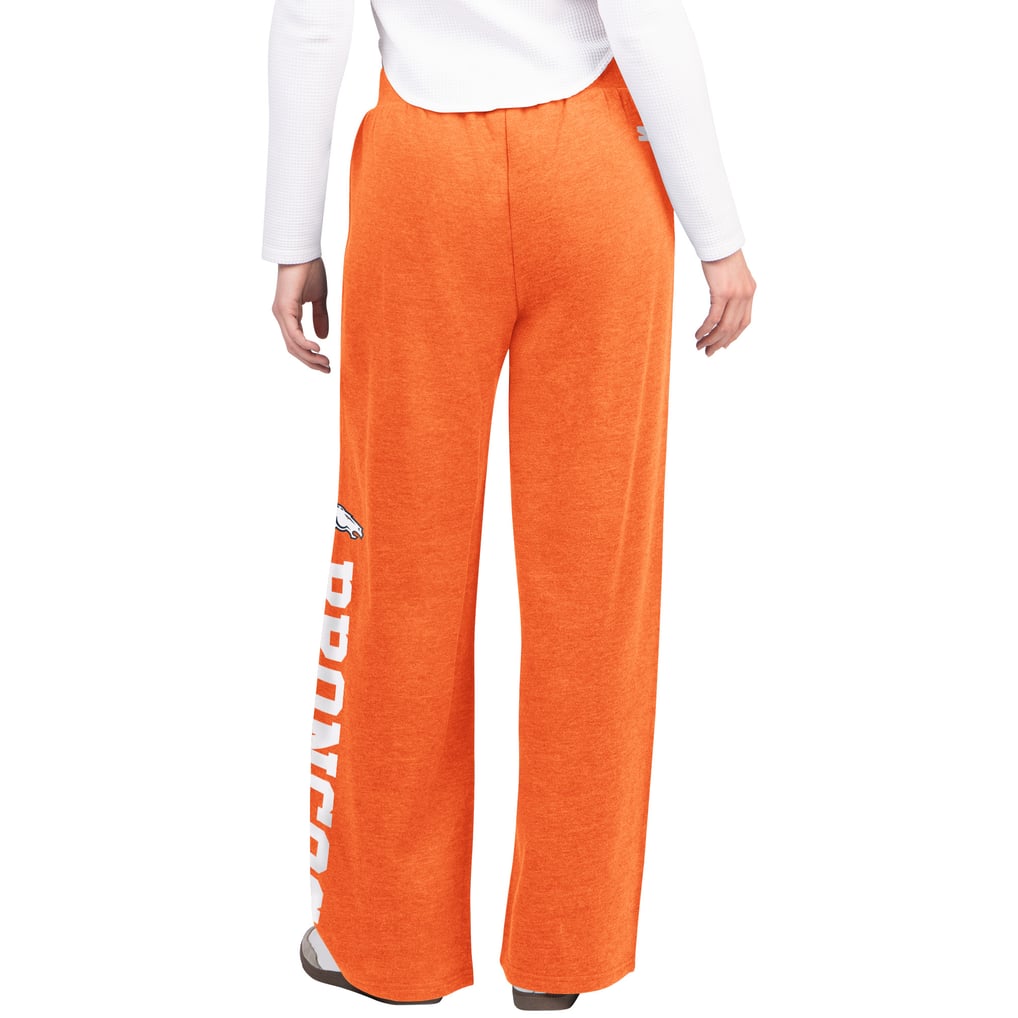 Women's  Starter  Orange Denver Broncos Field Wide Leg Sweatpants