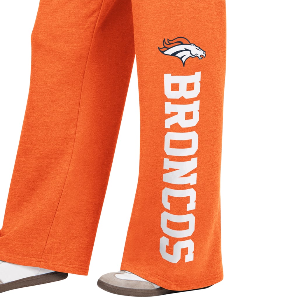 Women's  Starter  Orange Denver Broncos Field Wide Leg Sweatpants