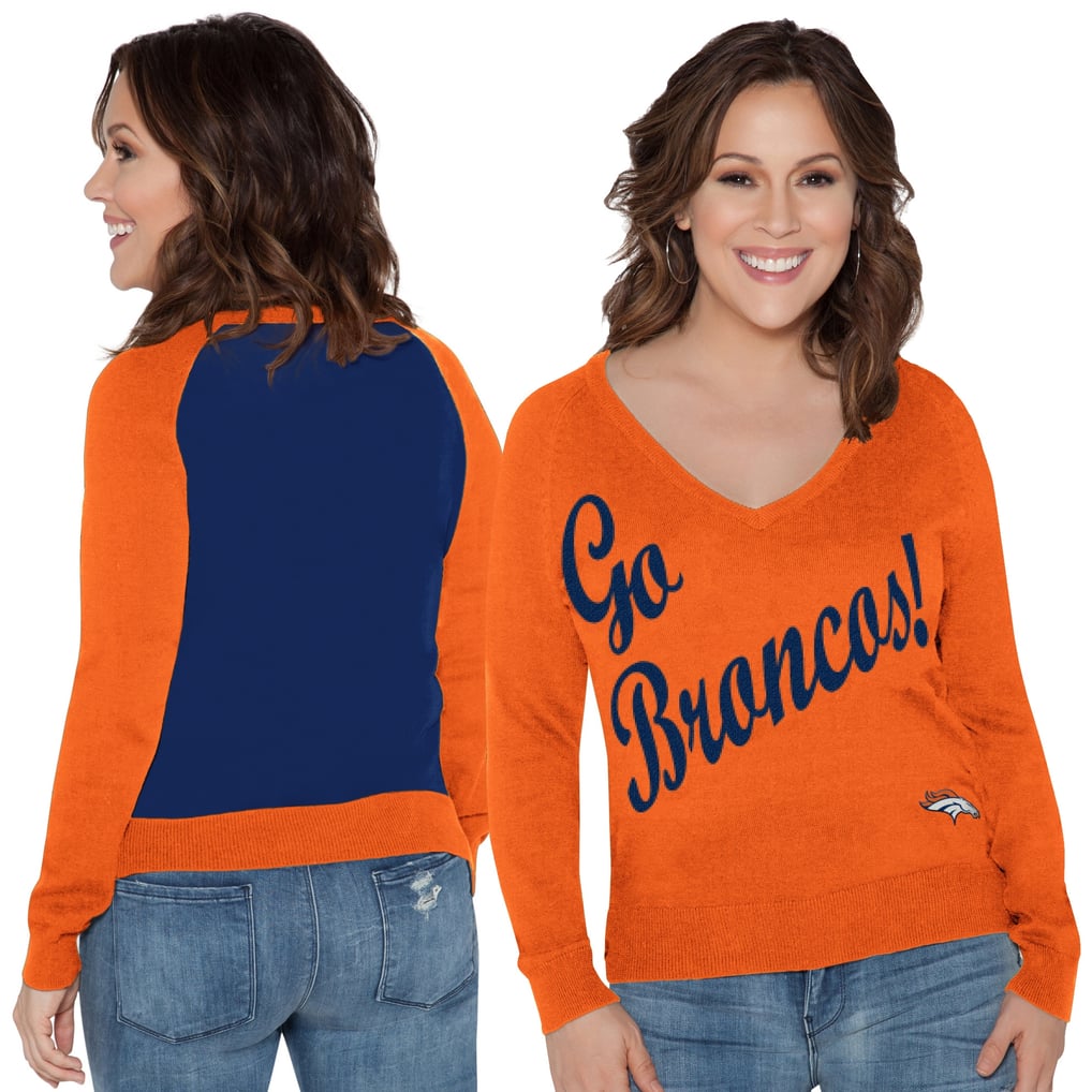 Women's Touch by Alyssa Milano Orange Denver Broncos Plus Size MVP V-Neck Pullover Sweater