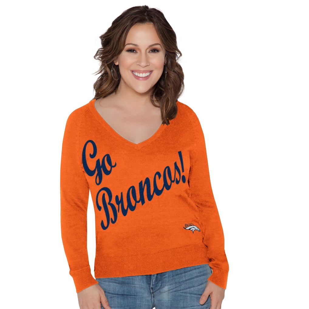 Women's Touch by Alyssa Milano Orange Denver Broncos Plus Size MVP V-Neck Pullover Sweater