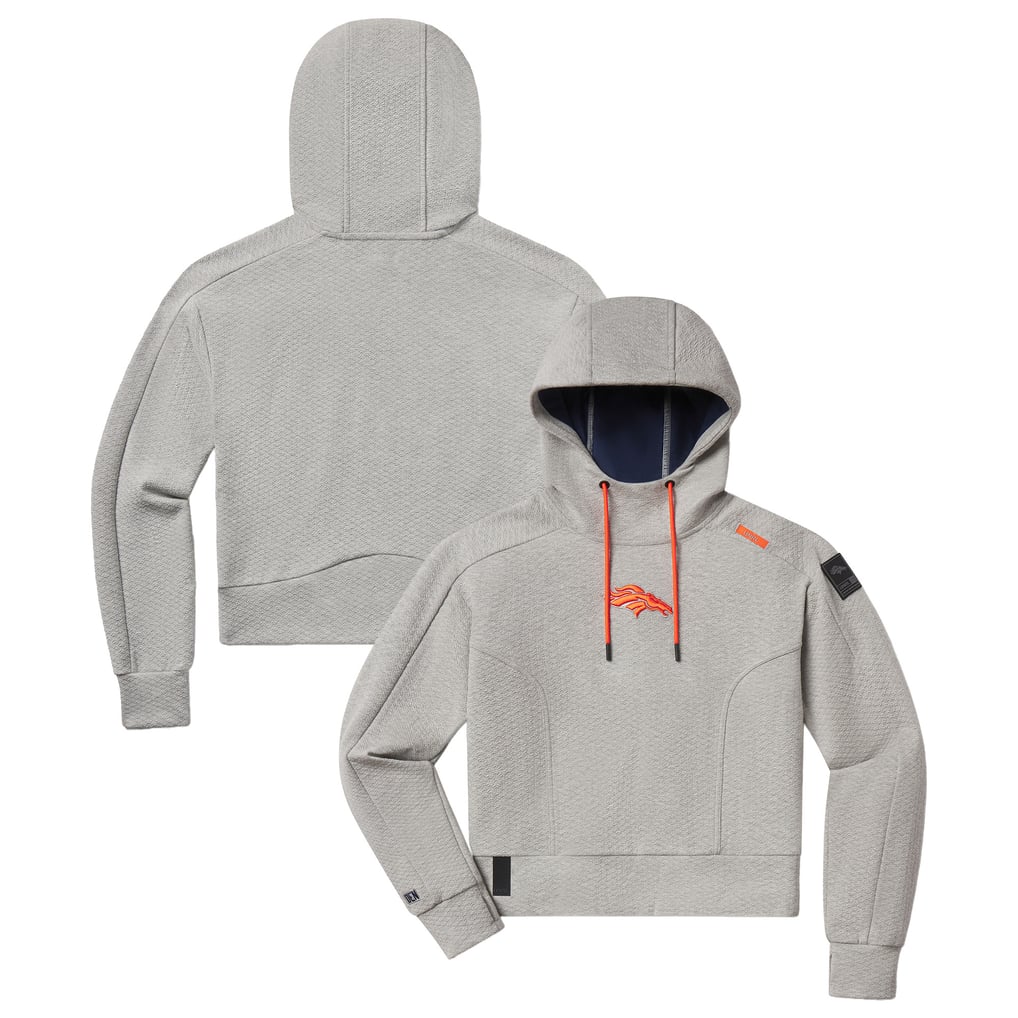 Women's UNRL Heather Gray Denver Broncos Ascend Tri-Blend Pullover Hoodie
