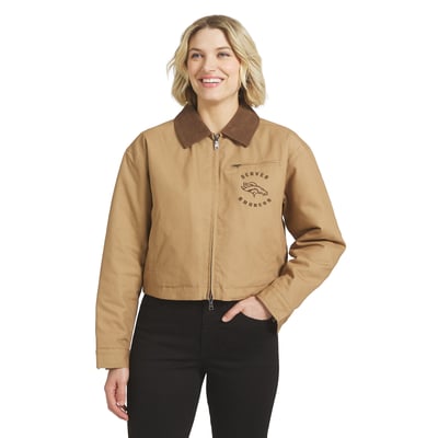  Denver Broncos WEAR by Erin Andrews Women's Work with Way Zipper Jacket - Tan
