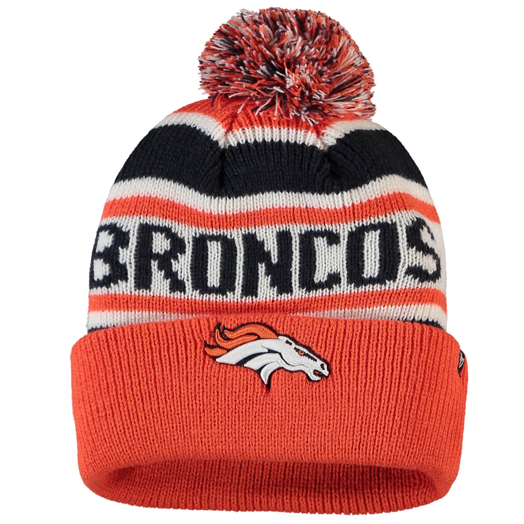 Youth '47 Navy/Orange Denver Broncos Hangtime Cuffed Knit Hat with Pom