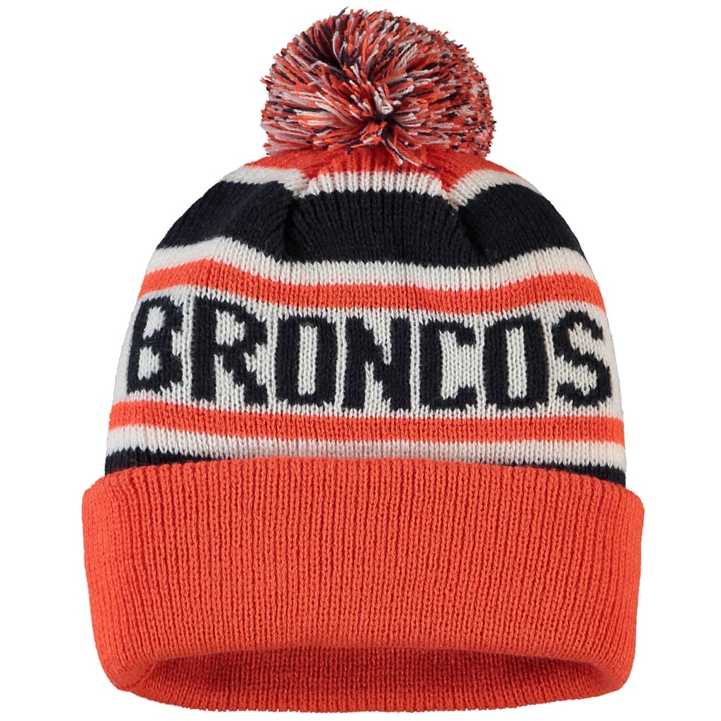 Youth '47 Navy/Orange Denver Broncos Hangtime Cuffed Knit Hat with Pom