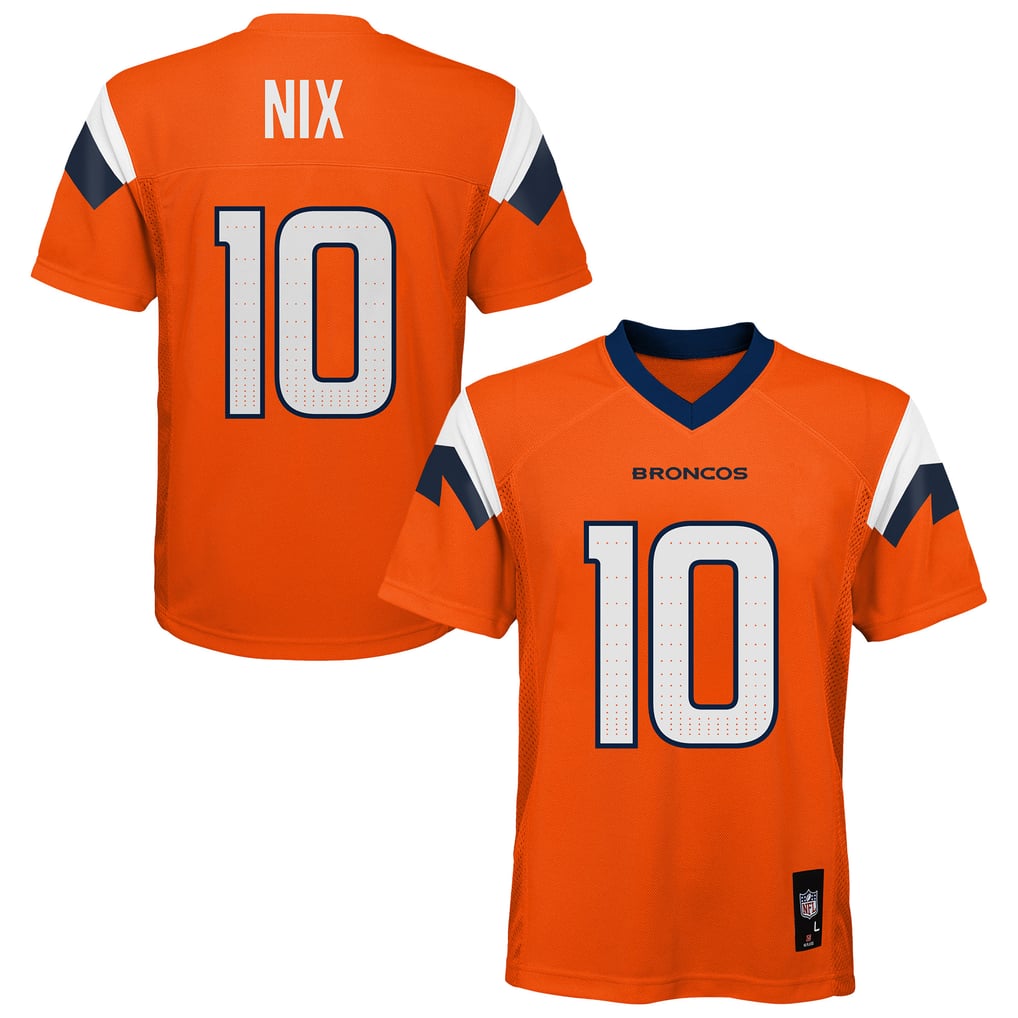 Youth Bo Nix Orange Denver Broncos Replica Jersey