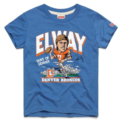 John Elway Denver Broncos Homage Youth Retired Greats T-Shirt - Royal