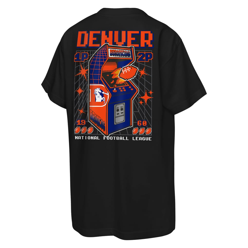 Youth Mitchell & Ness  Black Denver Broncos Retro Arcade T-Shirt