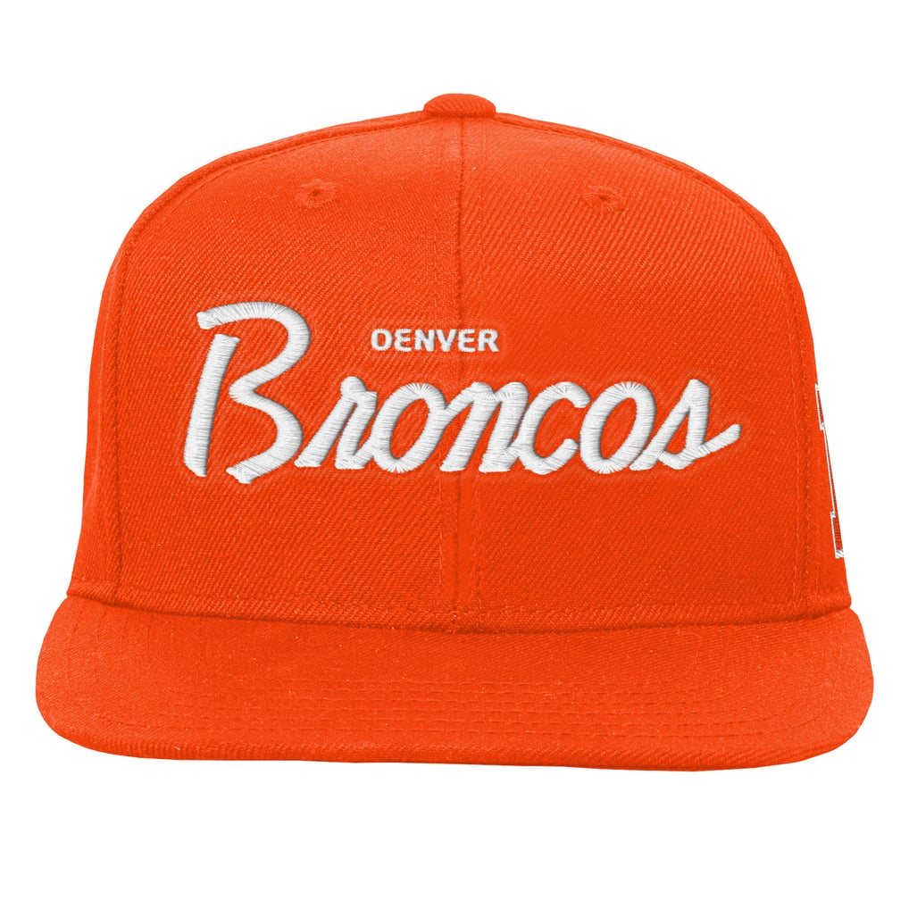 Youth Mitchell & Ness Orange Denver Broncos Head Coach Flat Brim Snapback Hat