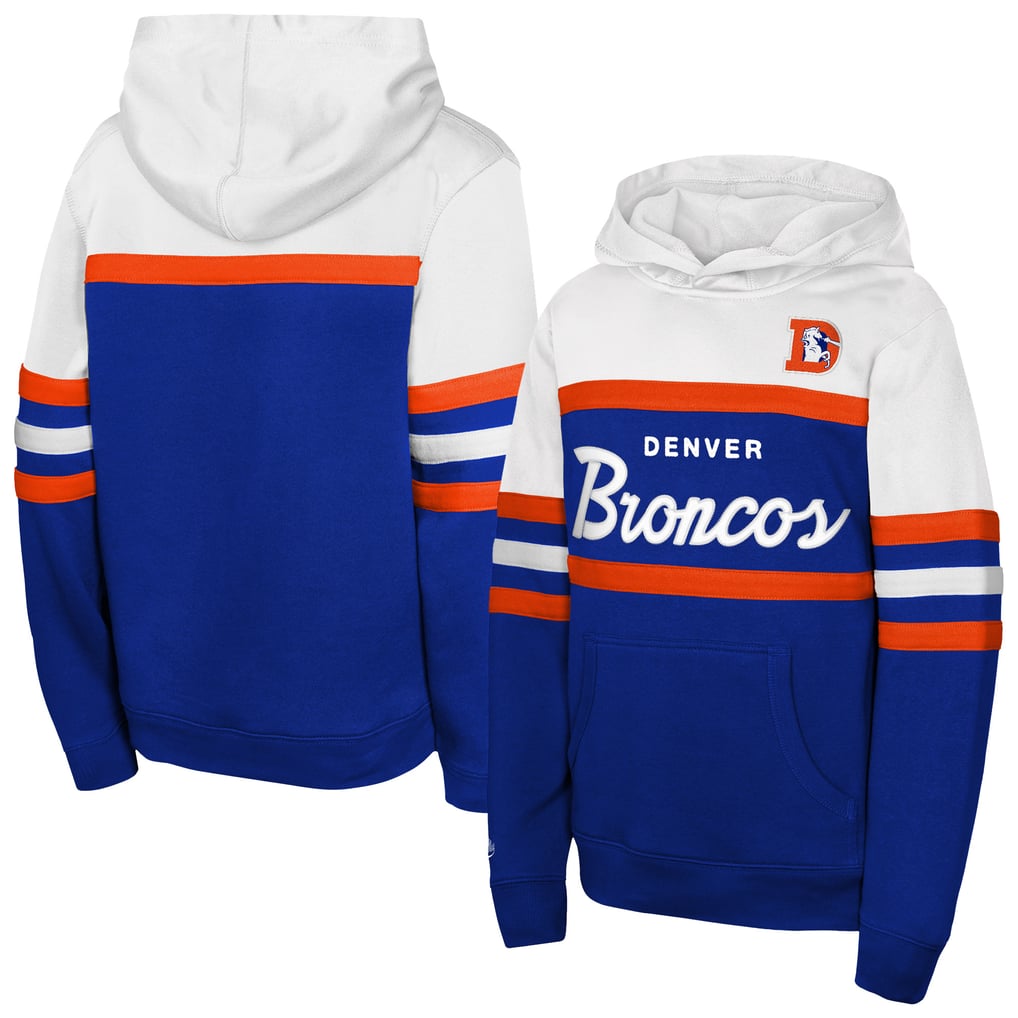 Youth Mitchell & Ness  Royal Denver Broncos Throwback Head Coach Hoodie