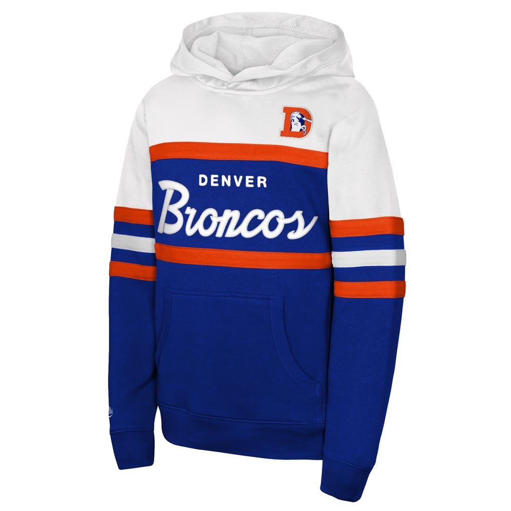 Youth Mitchell & Ness  Royal Denver Broncos Throwback Head Coach Hoodie