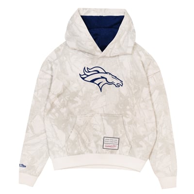 Denver Broncos Mitchell & Ness Youth Ghosted Hoodie - White