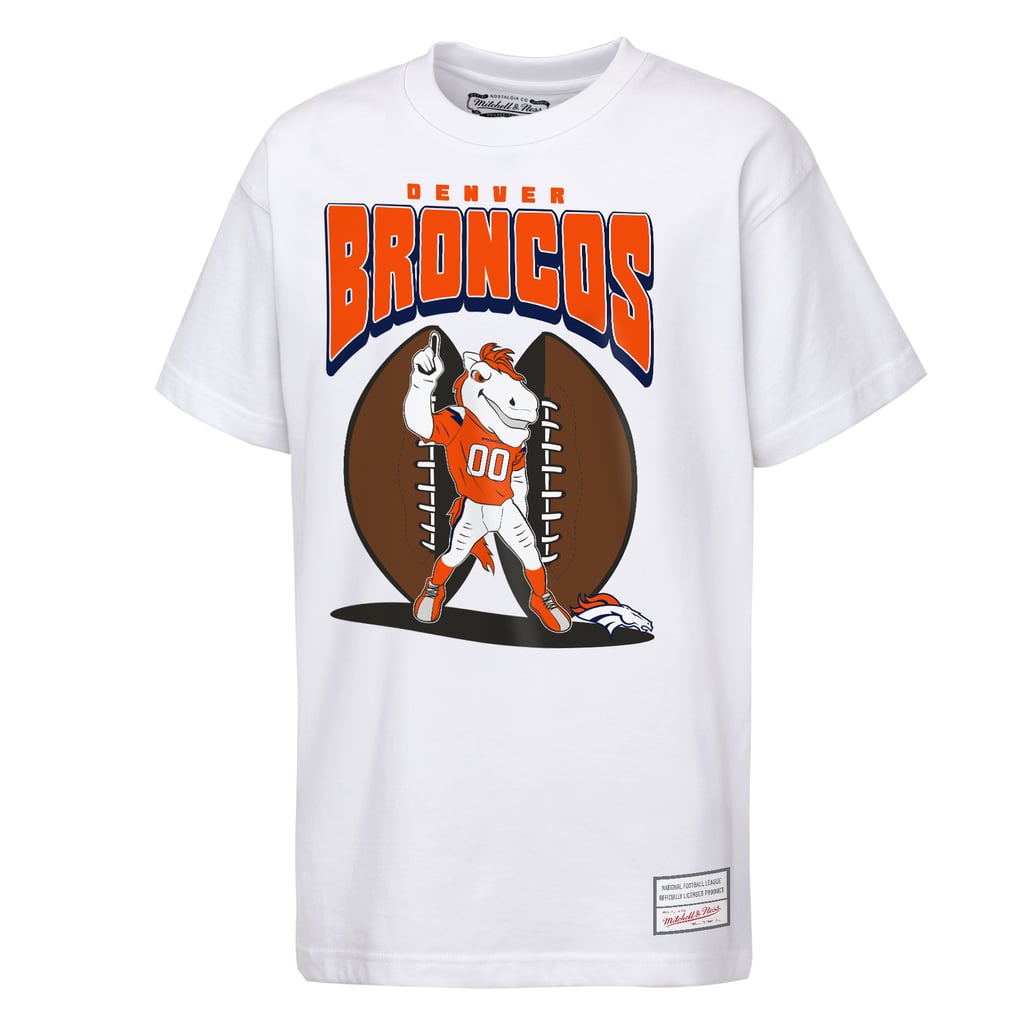 Youth Mitchell & Ness  White Denver Broncos Mascot Mania T-Shirt