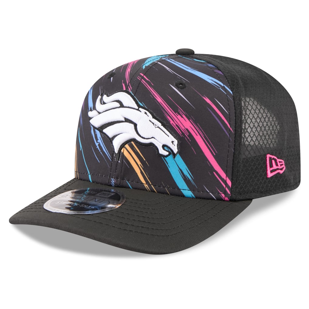 Youth New Era Black Denver Broncos 2026 NFL Crucial Catch 9SEVENTY Adjustable Trucker Hat