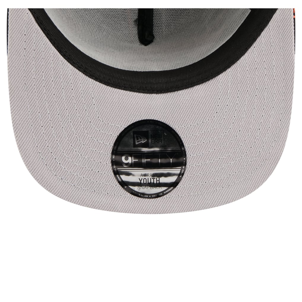 Youth New Era Black Denver Broncos Bolt A-Frame 9FIFTY Snapback Hat
