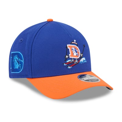 Denver Broncos New Era Youth Cartoon A-Frame 9FORTY Adjustable Hat - Blue
