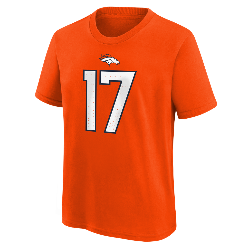 Youth Nike Jaylen Waddle Orange Denver Broncos Name & Number T-Shirt