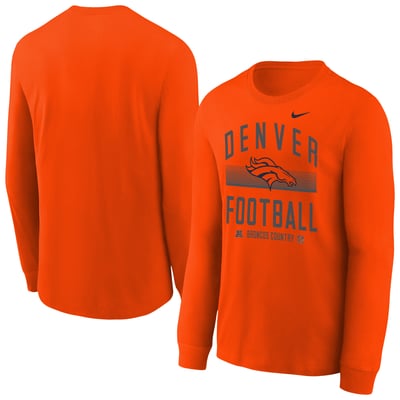 Denver Broncos Nike Youth Essential Long Sleeve T-Shirt - Orange