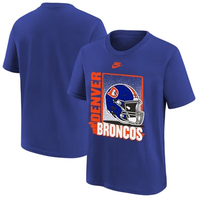  Denver Broncos Nike Youth Vintage Helmet T-Shirt - Royal