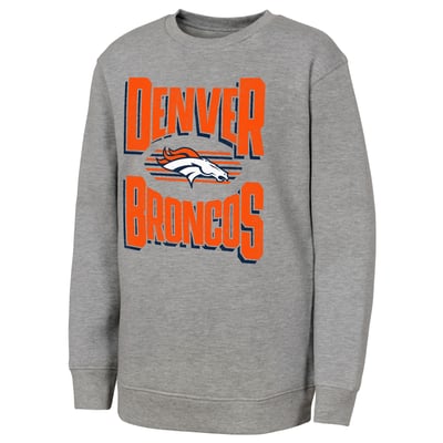Denver Broncos Outerstuff Youth Jet Stream Sweatshirt - Gray
