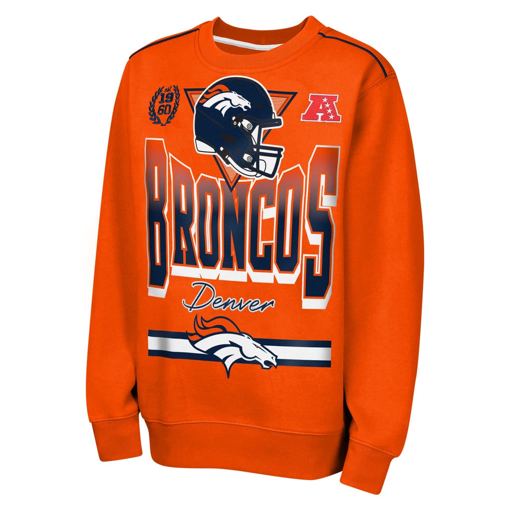 Youth Outerstuff  Orange Denver Broncos Run & Gun Fleece Sweatshirt