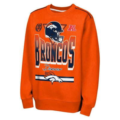  Denver Broncos Outerstuff Youth Run & Gun Fleece Sweatshirt - Orange