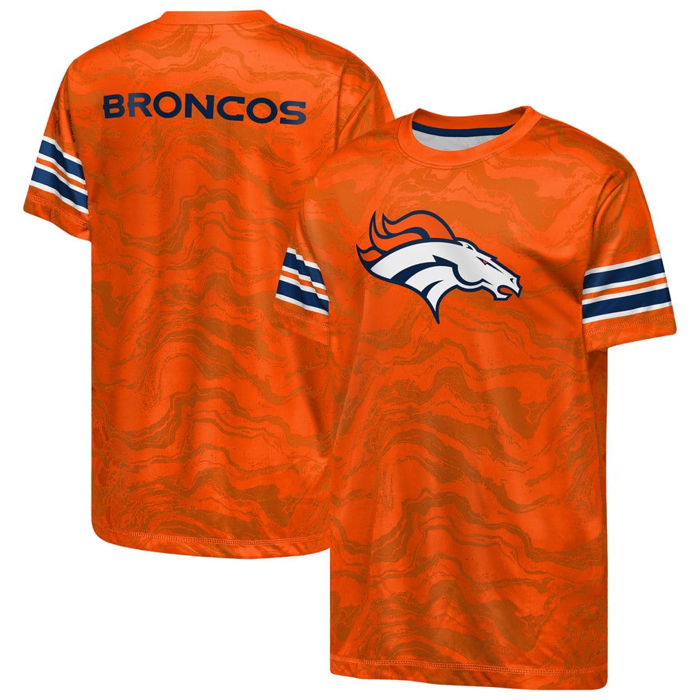 Youth Outerstuff  Orange Denver Broncos Slant Route Performance T-Shirt