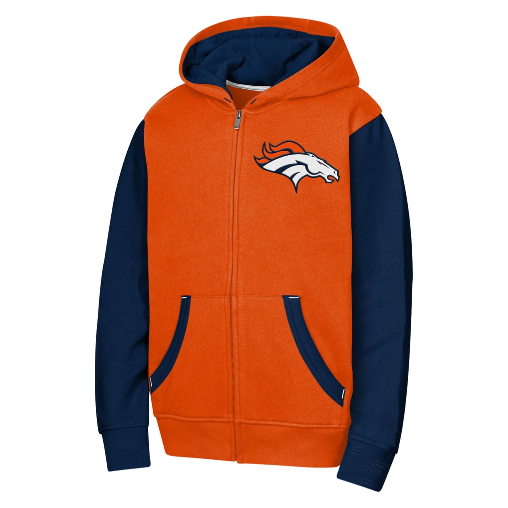Youth Outerstuff Orange Denver Broncos Stadium Colorblock Full-Zip Hoodie