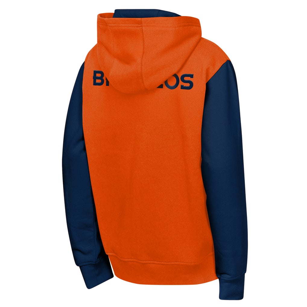 Youth Outerstuff Orange Denver Broncos Stadium Colorblock Full-Zip Hoodie