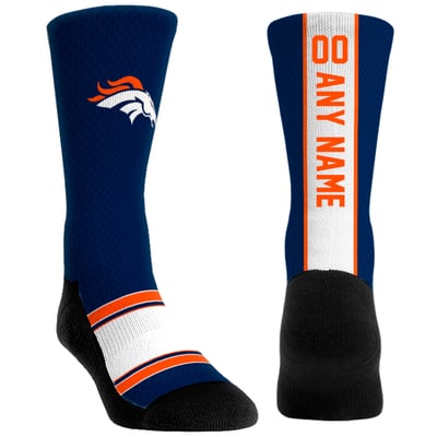  Denver Broncos Rock Em Youth Custom Jersey Crew Socks - Navy