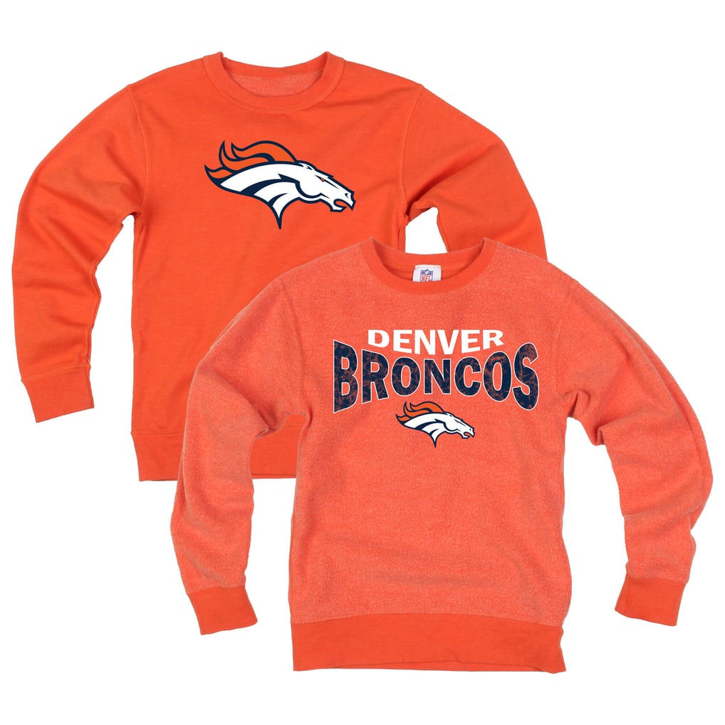 Youth Wes & Willy  Orange Denver Broncos Reversible Fleece Sweatshirt