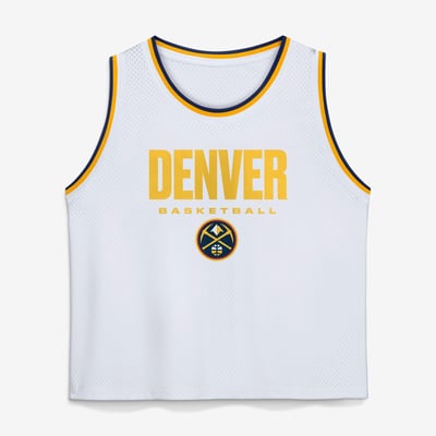  Denver Nuggets Fanatics  Accurate Pass Mesh Tank Top - White