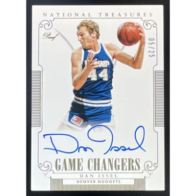 2014-15 National Treasures Game Changers Gold Proof #GC-DI Dan Issel Auto /25