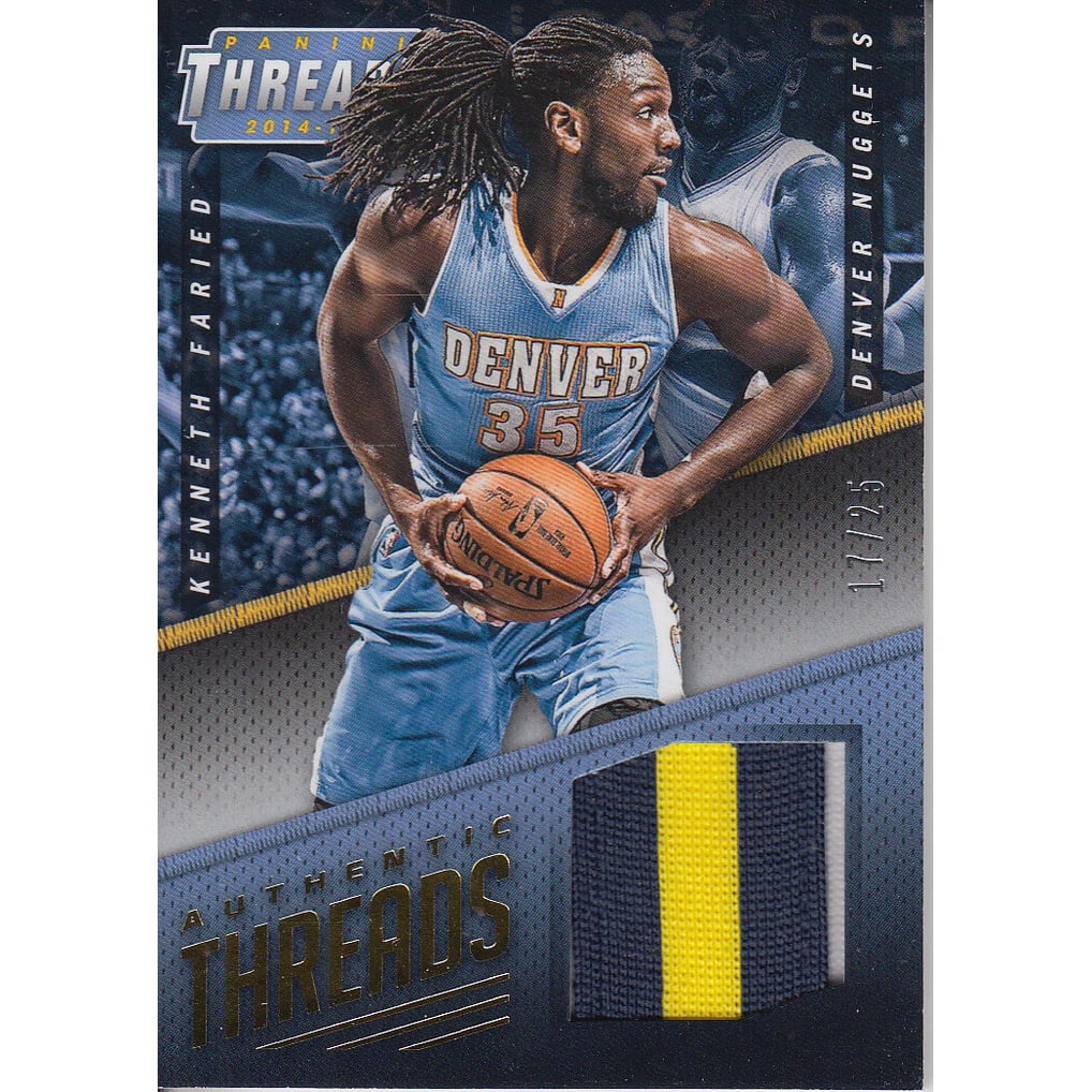 2014-15 Panini Threads Authentic Threads Prime #34 Kenneth Faried/25