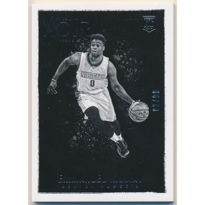 2015-16 Panini Noir #74 Emmanuel Mudiay BW RC