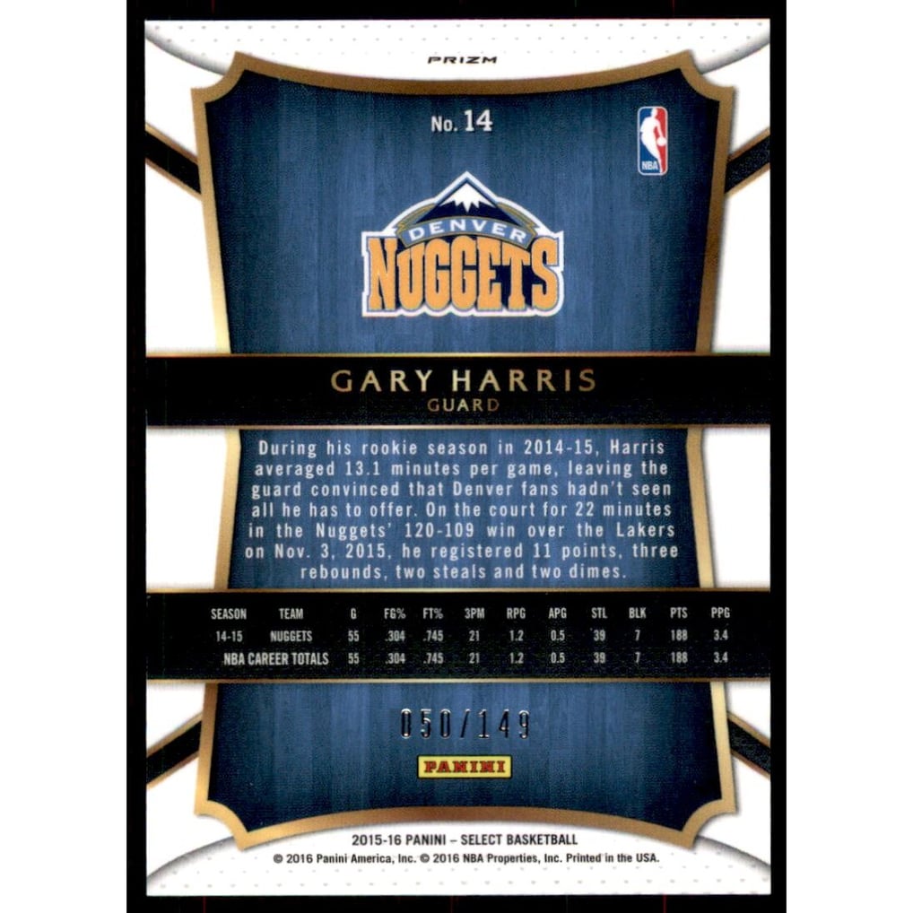 2015-16 Select Concourse Prizms Red #14 Gary Harris