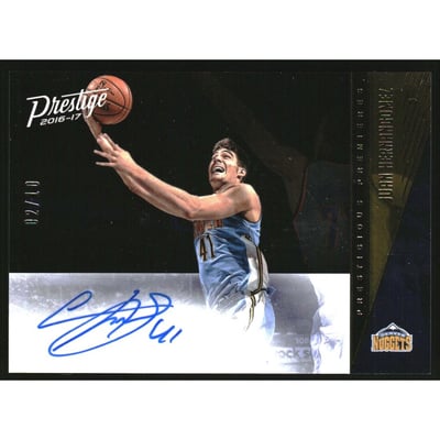 2016-17 Prestige Prestigious Premieres Signatures Rainbow #3 Juan Hernangomez