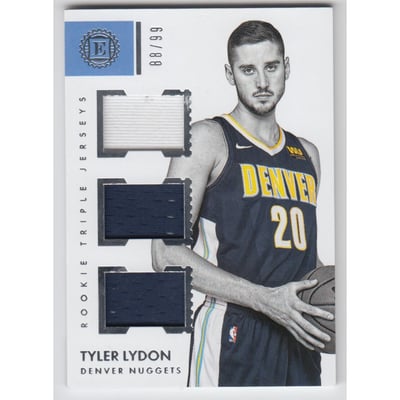 2017-18 Panini Encased Rookie Triple Jerseys #19 Tyler Lydon/99